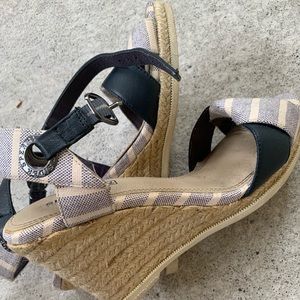 Sperry Nautical Criss Cross Wedges sz 5